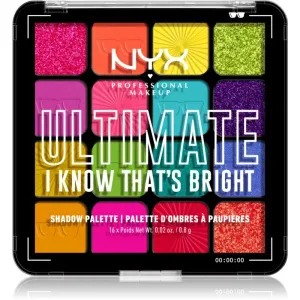 NYX Professional Makeup Ultimate Shadow Palette Lidschatten Farbton I Know That's Bright 16 St