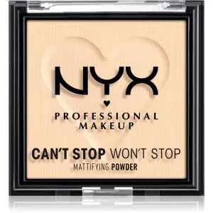 NYX Professional Makeup Can't Stop Won't Stop Mattifying Powder mattierendes Puder Farbton 01 Fair 6 g