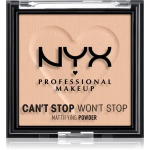 NYX Professional Makeup Can't Stop Won't Stop Mattifying Powder mattierendes Puder Farbton 03 Light Medium 6 g