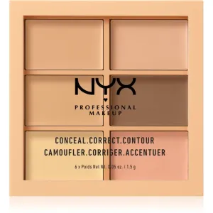 NYX Professional Makeup Conceal. Correct. Contour Konturen- und Concealer-Palette Farbton 01 Light 6 x 1.5 g