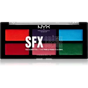 NYX Professional Makeup SFX Face & Body Paint Palette für das Gesicht für Körper und Gesicht Farbton 03 - Metals 6x1,4 g