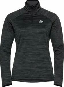 Odlo Women's Run Easy Half-Zip Long-Sleeve Mid Layer Top Black Melange L Laufsweatshirt