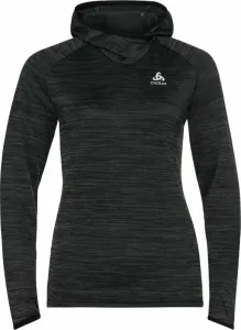 Odlo Women's Run Easy Mid Layer Hoody Black Melange XS Laufsweatshirt