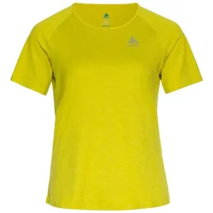 Odlo W RUN EASY 365 T-SHIRT CREW NECK SS Damen Sportshirt, gelb, größe S