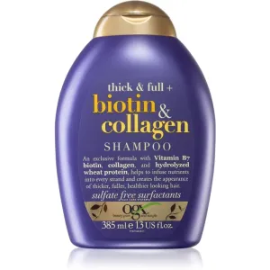 OGX Biotin & Collagen Shampoo für größere Haardichte für mehr Haarvolumen 385 ml