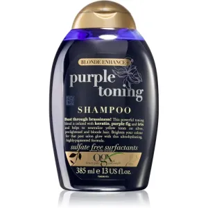 OGX Blonde Enhance+ Purple Toning violettes Shampoo neutralisiert gelbe Verfärbungen 385 ml