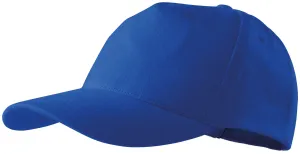 5-Panel-Baseballmütze, königsblau, einstellbar