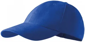 6-Panel-Baseballmütze, königsblau, einstellbar