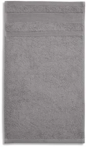 Kleines Handtuch aus Bio-Baumwolle, altes Silber, 30x50cm