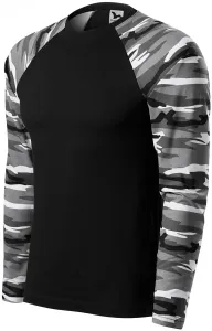 Malfini Camouflage langärmliges T-Shirt, grau,160g/m2