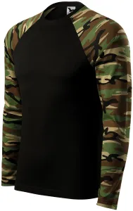 Camouflage T-Shirt mit langen Ärmeln, Tarnung braun, 3XL