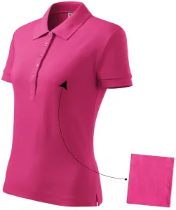 Damen einfaches Poloshirt, lila, XS #707065