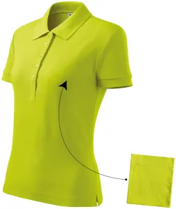Damen einfaches Poloshirt, lindgrün, XS #707077