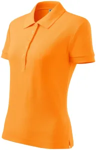 Damen einfaches Poloshirt, Mandarine, L #377524