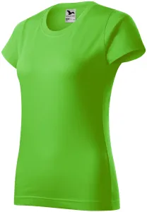 Damen einfaches T-Shirt, Apfelgrün, XS