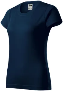 Damen einfaches T-Shirt, dunkelblau, S