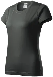 Damen einfaches T-Shirt, dunkler Schiefer, S #702713