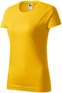 Damen einfaches T-Shirt, gelb, XS