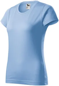 Damen einfaches T-Shirt, Himmelblau, L