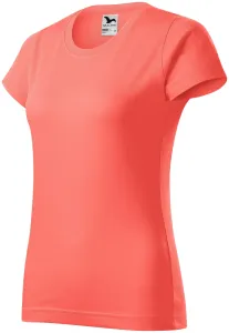 Damen einfaches T-Shirt, koralle, XS #702837