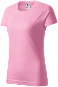Damen einfaches T-Shirt, rosa, L