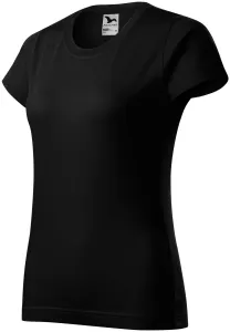 Damen einfaches T-Shirt, schwarz, XS