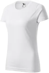 Damen einfaches T-Shirt, weiß, S #373960