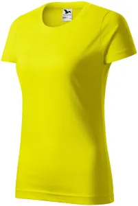 Damen einfaches T-Shirt, zitronengelb, M #702833