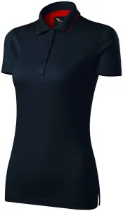 Damen elegantes mercerisiertes Poloshirt, dunkelblau, 2XL