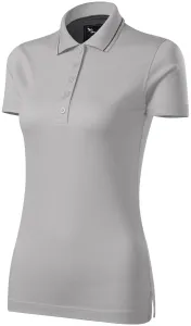 Damen elegantes mercerisiertes Poloshirt, Silber grau, M