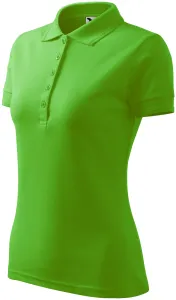 Damen elegantes Poloshirt, Apfelgrün, S
