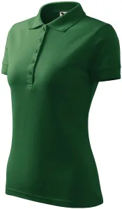 Damen elegantes Poloshirt, Flaschengrün, XS