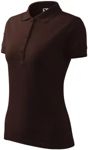 Damen elegantes Poloshirt, Kaffee, L #707263