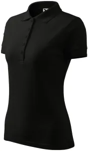 Damen elegantes Poloshirt, schwarz, M