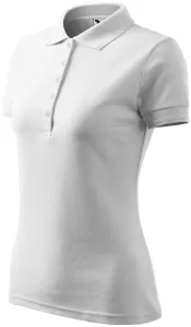 Damen elegantes Poloshirt, weiß, L