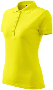 Damen elegantes Poloshirt, zitronengelb, S #707273