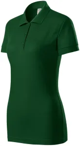 Damen eng anliegendes Poloshirt, Flaschengrün, L