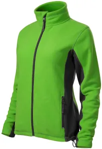 Damen Fleece-Kontrastjacke, Apfelgrün, XL