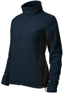 Damen Fleece-Kontrastjacke, dunkelblau, 3XL #379786