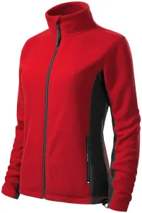 Damen Fleece-Kontrastjacke, rot, 3XL