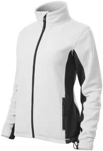 Damen Fleece-Kontrastjacke, weiß, XL