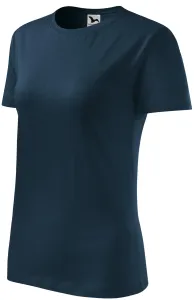 Damen klassisches T-Shirt, dunkelblau, XS
