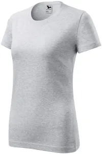 Damen klassisches T-Shirt, hellgrauer Marmor, XS