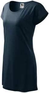 Damen langes T-Shirt/Kleid, dunkelblau, S