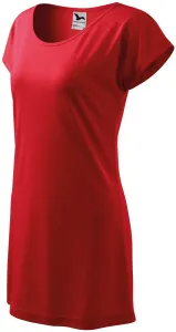 Damen langes T-Shirt/Kleid, rot, S