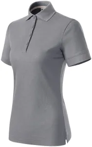 Damen-Poloshirt aus Bio-Baumwolle, altes Silber, L