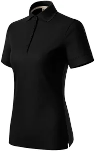 Damen-Poloshirt aus Bio-Baumwolle, schwarz, XL