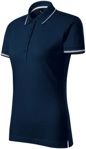 Damen Poloshirt mit kurzen Ärmeln, dunkelblau, 2XL