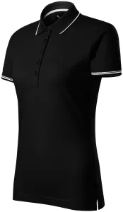Damen Poloshirt mit kurzen Ärmeln, schwarz, 2XL #373427