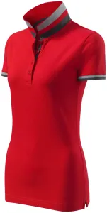 Damen Poloshirt mit Stehkragen, formula red, XS #704374